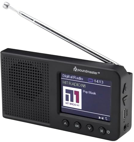 Soundmaster DAB175SW - DAB+ / UKW-Radio mit Bluetooth und eingebautem Akku