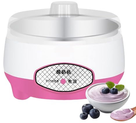 Yogurtiera con Controllo Temperatura, Macchina per Yogurt Automatica con Contenitore Interno in Acciaio Inossidabile, 1200ml Piccola Elettrica Multifunzione Basso Rumore per Latte e Ricette