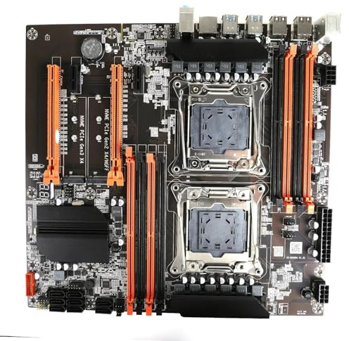Carte mère à Double processeur X99 pour I7 E5 LGA2011-v3,8 * DDR4 2133/2400/2800Mhz, Gaming GbE LAN (ATX, NVMe & NGFF M.2), USB 3.0,6 * SATA, 2 * PCIE_16X / Carte de routage Douce