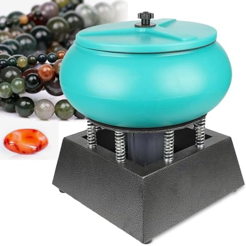 XNZJHPP Buratto Vibrante Elettrico, Kit Professionale per lucidatura Rocce da 8/12/17 Pollici, Ciotola per buratto Vibrante per Rocce, Macchina per lucidatura a Tamburo, 3,5 l/0,92 Gal (12L/3.17gal)