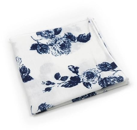 SDIUAKBV Herrkostym väska klassisk bomullsduk för män, 24 cm, elegant fyrkantig blommig ficknäsduk för fest, Färg 12, One size