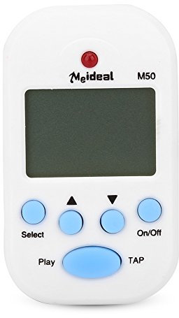 Mini Metronom, Clip-On Digital Beat Tempo Metronom für Klavier, Violine, Gitarre(Weiß)