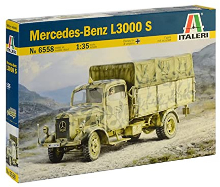 ITALERI 6558S - 1:35 Mercedes Benz L3000 , Modellbau, Bausatz, Standmodellbau, Basteln, Hobby, Kleben, Plastikbausatz, detailgetreu