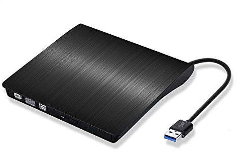 Lecteur/Graveur CD-DVD-RW USB 3.0 pour Mac Pro Apple Branchement Portable Externe (Noir)