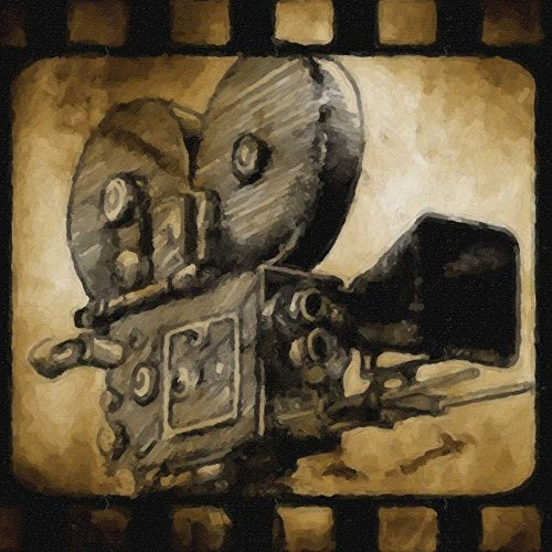 Feeling at home Image on ROLLED CANVAS LIGHTS CAMERA ACTION_CAMERA Greene Taylor - Music square Art print Music Entertainment Canvas fine art 22_X_22_in