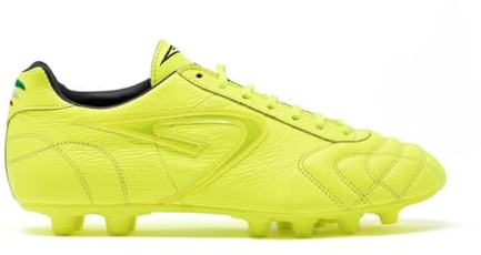 Scatto All Yellow - Botas de fútbol de Piel de Becerro Natural - Amarillas - Suela Mix, con Tacos de Aluminio, terrenos humedos - 46