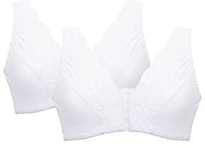 Eden House Ladies Pack of Two Lace Front Fastening Magic Bras