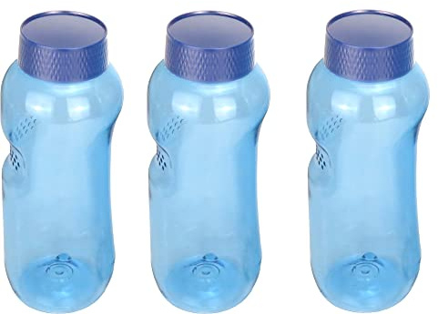 TWaLa Spar Set 3x 0,5L Tritan Trinkflaschen Greiner BPA frei enthält neue blaue Deckel mit integrierter Dichtung