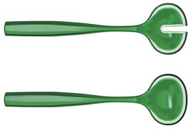 GUZZINI - Salatbesteck Dolcevita, Bio-Based Plastic, Emerald, 28x10xh2, Grün Smaragd