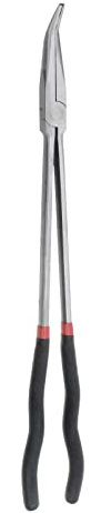 sourcing map Long Needle Nose Pliers 16 Inch 45 Degree Wire Plier Repair Tool with Plastic Handle for Cutter Wire Wrapping Crafts