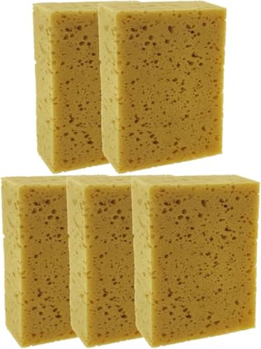 varivendo Premium Baustoff Fliesenlegerschwamm Set - 5X Schwämme, 155 x 110 x 60 mm - hoch saugfähiger Reinigungsschwamm für Auto, Haushalt und Handwerk | Reinigungsschwamm für Baustelle, Handwerk, Auto und Haushalt, robust, langlebig, rechteckig und für viele Aufgaben geeignet