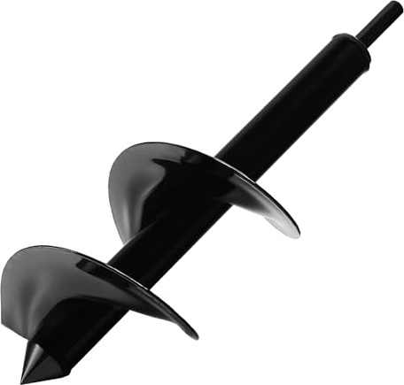 Schlangenbohrer für Pflanzen, 10,2 cm, Spiralbohrer, Pflanzgefäß für Blumenzwiebelpflanzen, Beetpflanzen, Regenschirmlöcher, 3/8-Zoll-Sechskantantriebsbohrer, 4 Stück
