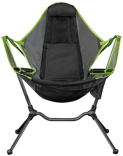 OUYUE Campingstuhl Outdoor-Klappstuhl Angeln Campingstuhl Faltbarer Tragbarer Gartenstuhl Entspannungsschaukel Mit Komfort-Fußstütze Angelstuhl (Color : A)