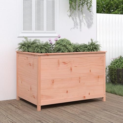 ShGaxin Lit surélevé de Jardin 119,5x82,5x78 cm Bois Douglas Massif,Bordure Pierre,Kit Gabion,Gabion Jardiniere