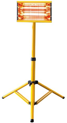 DATOUBOSS 2000W Lampe Infrarouge Chauffante Carrosserie 220V, Lampe de Durcissement à Ondes Courtes avec Support Télescopique Réglable pour Réparation Automobile et Travaux de Peinture (350×400 mm)