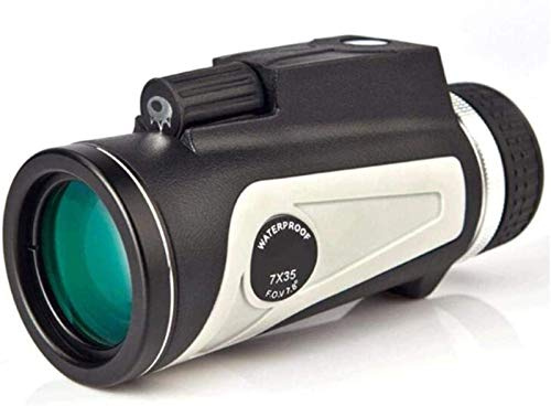 Tragbares monokulares Spektiv-Teleskop, 7x35 Hochleistungs-HD-Fernglas mit Kompass, messbare Entfernung. Hohe Vergrößerung HD. Schwache Lichtverhältnisse. Wasserdicht
