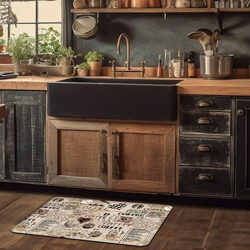 CREARREDA Tappeto Cucina Antiscivolo Lavabile Antimacchia, Passatoia Cucina Assorbente Made in Italy,Tappetino Rettangolare Multiuso in Gomma Porosa Ideale per le Scarpe Ingresso