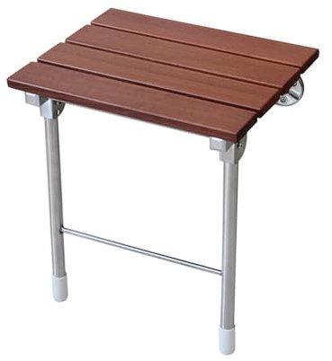 Duschhocker Klappbar, Duschsitz Wandmontage Klappsitz Bad Dusche Badhocker Holz, Rutschfester Duschstuhl Für Senioren Und Behinderte, Duschklappsitz Klappbarer Bis Zu 100 Kg Belastbar