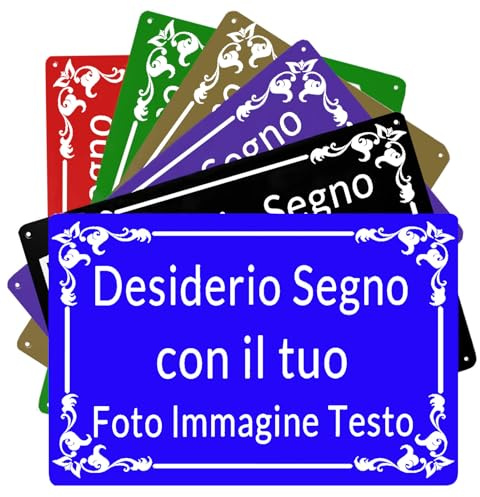 Cartello Personalizzato da Esterno,Cartello Personalizzato con Testo/Nome/Foto/Logo/Carattere per Ufficio, Affari, Posto di Lavoro，Garage, Hotel, Parcheggio, Scuola, Giardino, Indirizzo di Casa