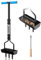 Aérateurs de Gazon Manuels, EEIEER Aerateur Gazon Manuel Scarificateur Gazon Manuel Aérateur de Compost avec Bac de Rangement et Outils de Jardin, pour Compacter Le Sol Pelouse Jardin, Bleu foncé