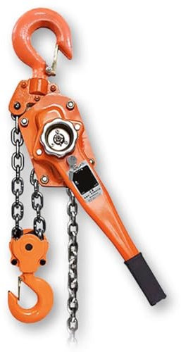 TT-YEC 0.75-6 Ton Manual Hoist Lever, 3-6M Chain Lever Hoist with Tractor Pulley, Automatic Chain Guide And 360° Rotating Hook, Portable Lifting Ratchet,1T with 1.5m chain