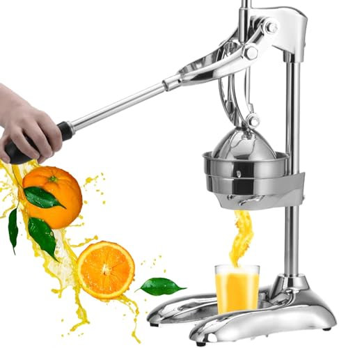 RSPPPJQ Exprimidor de Naranjas Manual de Alta Resistencia de Acero Inoxidable for limón, Lima y Naranja - Exprimidor y triturador Profesional
