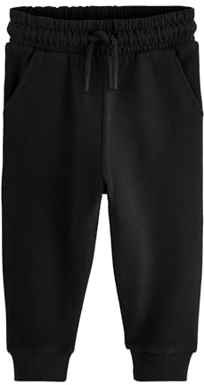 NEXT Garçon Pantalon de Jogging Slim en Jersey Doux Noir 3 Ans-4 Ans