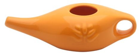 Rukjmqi Pot de rinçage nasal en céramique - 250 ml - Fabriqué à la main - Pour système de rinçage nasal Neti - Bol confortable pour allergie à la rhinite sinusale - Pour les sinus, les et