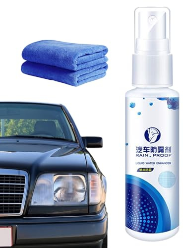 Anti Beschlag Spray Auto Scheibe Anti Beschlag Spray Mit Mikrofaser Tuch | Langanhaltender Regenfester Beschlag Entferner Für Spiegel Fenster Innen Und Außen