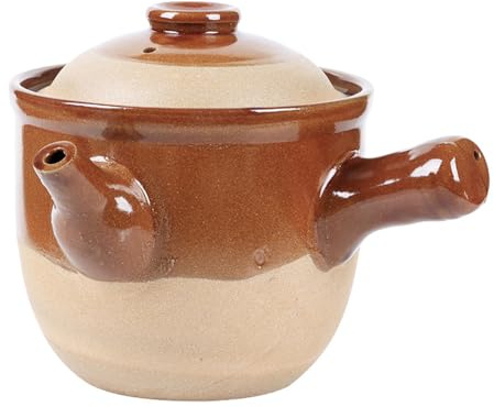 Faitout en céramique avec couvercle, casserole en porcelaine pour la médecine chinoise – Ustensiles de cuisine polyvalents pour un usage domestique, capacité de 1,5 l