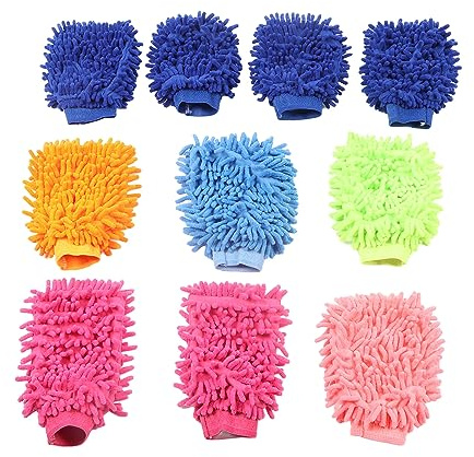 GANTS DE LAVAGE DE VOITURE GANTS DE NETTOYAGE DES RAYURES DOUCES DOUBLE FACE EFFICACES SOINS DE VOITURE PLUSIEURS COULEURS