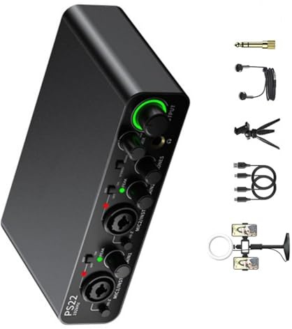 Rdxanc Interfaces audio USB professionnelles 24 bits/192 kHz pour et streaming avec plusieurs entrées Plug and Play Carte son USB professionnelle pour voix