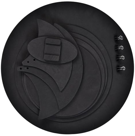 VBESTLIFE Juego De Silenciador De Batería, Almohadilla De Práctica Silenciosa para Platillos De Bombo, 10 Uds. De Espuma De Goma Negra De 5mm De Espesor para Práctica De Batería