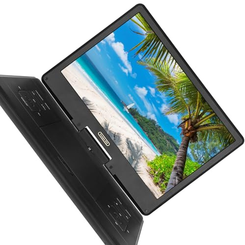 Kaeltsyn Facile da usare digitale da 14 pollici con schermo regolabile a 180 gradi e suono stereo, ideale per viaggi e viaggi in auto lettore di viaggio