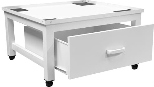 osoltus Stahl Sockel Untergestell Erhöhung für Waschmaschine oder Trockner, mit Schwingungsdämpfer SOFT STAND