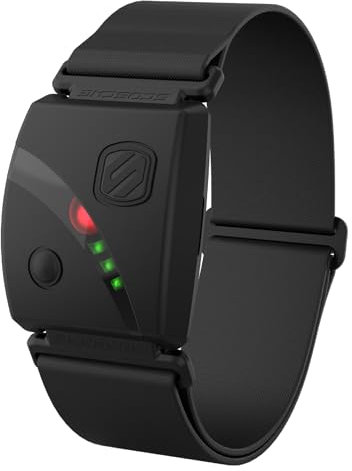 Scosche Rhythm 24 Pulse Monitor Sportarmband Mit Bluetoothfunktion Und Herzfrequenzmessung Langer Akkulaufzeit Wasserdicht und Schweißresistent in Schwarz