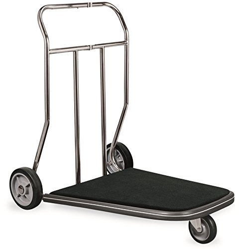 getgastro Carrello Portapacchi in Acciaio Inox con 3 ruote, di cui 1 rotante/95 x 65 x 181 cm