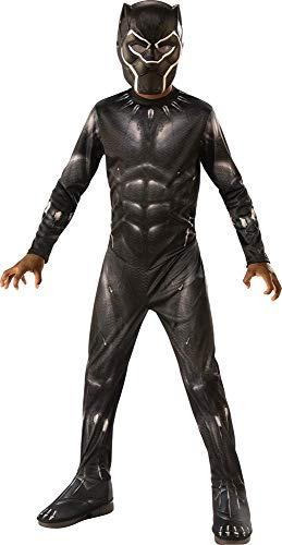 RUBIE'S Avengers Officiel - Déguisement Enfant Black Panther - Taille 5-6 Ans - Costume Super Héros Marvel avec Combinaison Intégrale, Couvre-Bottes et Masque - Pour,