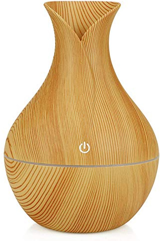 PROFUMATORE AMBIENTE DIFFUSORE ESSENZE UMIDIFICATORE RGB LED 130 ML JAN06 (Legno Chiaro)