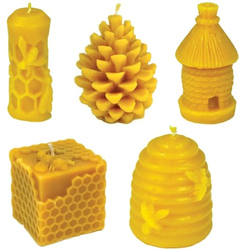 LYSON Moules à bougies Kit de formation Moule en silicone pour bougies Silicone Bougie Verser Moules Bougies en cire d'abeille DIY et artisanales Bricolage Réutilisable Bougie