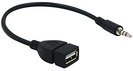 Asudaro USB-zu Aux-Audio-Adapter, Aux Audio Adapter 3,5 mm männlicher AUX Audio Stecker USB auf 3,5mm Klinke Audio Adapter Auto Konverter Adapter Kabel Schnur Steckverbinder für Auto Play Music