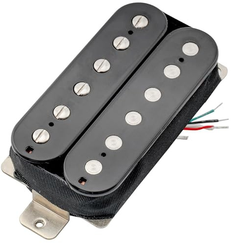 Artec HBA115 Alnico 5 Descubierta Pastilla Humbucker Mástil 8,4K para Guitarra Eléctrica, Negro