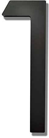 Ywonoby 5 Inch House Numbers for Outside-Large Modern 3D Floating Door Numbers-Weatherproof and Easy to Install-Matte Black Acrylic Number (1)