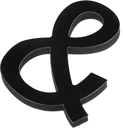 PATIKIL 3D Acryl Buchstaben Spiegel Wandaufkleber Zeichen & Selbstklebend Hause Deko Schrift Schild Kunst Aufkleber Abziehbild für DIY Hause Dekoration Schwarz