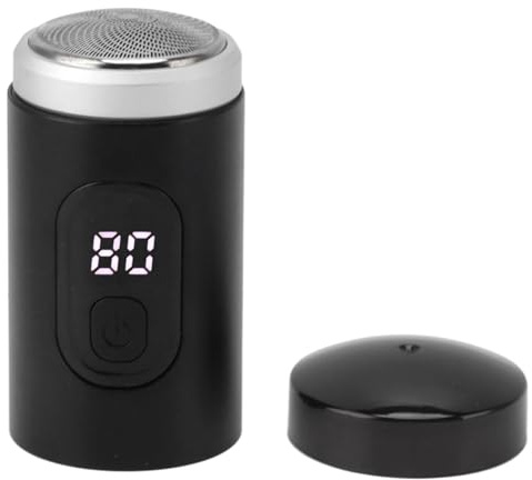 BAOFUYA Mini Shave Tragbarer Elektrorasierer, Kabelloser Wiederaufladbarer Rasierer, Elektrischer Tragbarer Bartschneider Im Taschenformat für Zuhause und Reisen