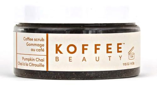 Koffee Beauty Coffee Scrub - pumpa Chai Coffee Scrub för unisex 4 oz Scrub