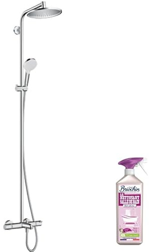 Colonne bain douche thermostatique HANSGROHE Crometta S 240 chromé + nettoyant Briochin
