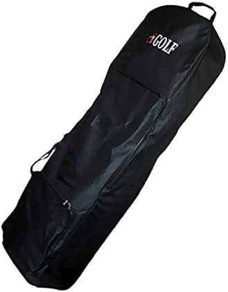 Golftasche Reisehülle mit Rädern, Japard, 22,9 cm 24,1 cm, schwarz, Nylon, Golf-Tragetasche, weiche Hülle, wasserabweisend, Schultergurt, schwarzes Geschenk