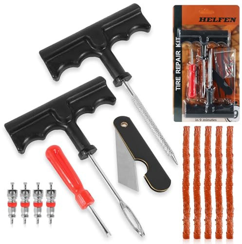 Reifenreparaturset | Enthält 1 Ventilschlüssel, 30 Pcs Reifenventil und 1 Mehrzweck-Schlüssel für Reifenventil | Reifenreparaturset Auto, Motorrad, 4x4 | Autoreifen Reparaturset | Felgen Reparaturset