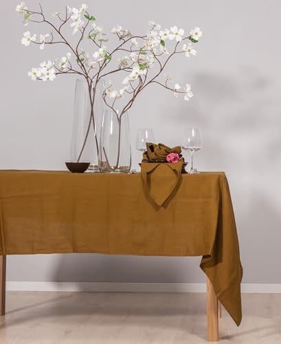 Ger3as Stoffservietten 100% Leinen – 4er-Set, Stonewashed & pflegeleicht – Hochwertige Leinenservietten für Esstisch, Küche, Hochzeit oder Restaurant – Natürliche Eleganz